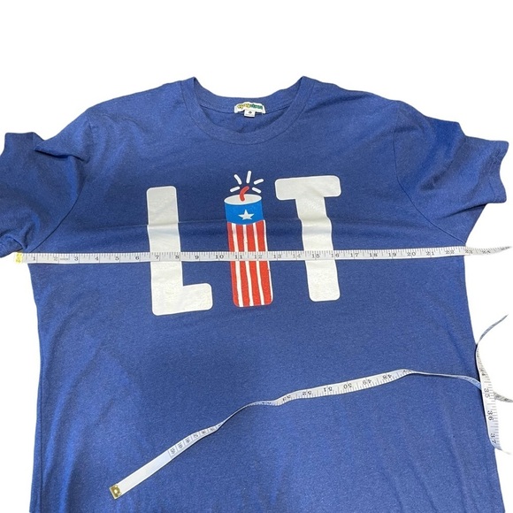Tipsy Elves Men's Blue LIT Patriotic 4th of July Novelty T-Shirt Large - Picture 4 of 5